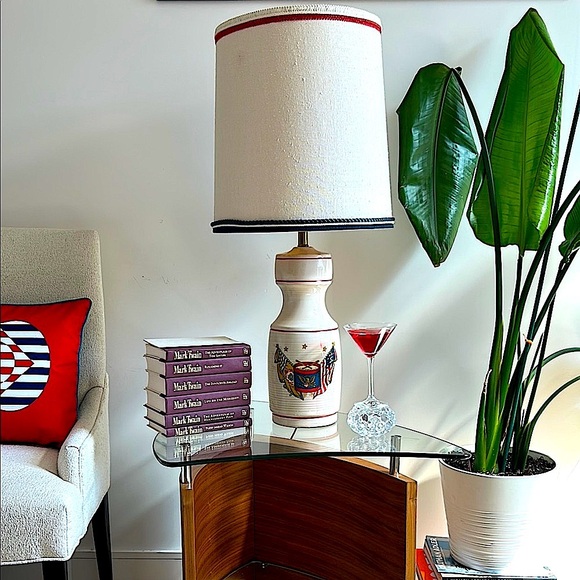 Patriotic Elegance: Red, White & Blue Mega Tall Table Lamp – Exquisite Luxury - Picture 1 of 12